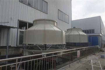 绵阳盐亭GL-200T冷却塔安装现场，使用单位四川中宇新材料科技有限公司