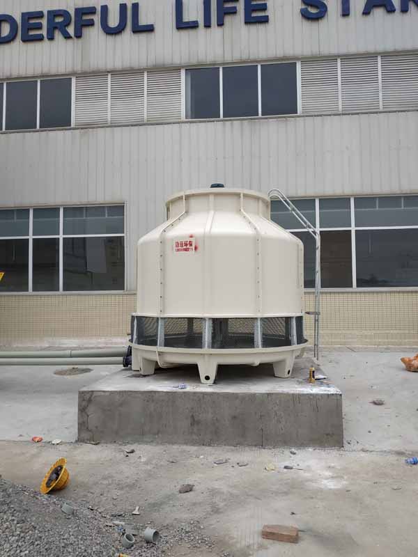 四川罗江GL-125T冷却塔系统安装现场使用单位四川江茂食品有限公司